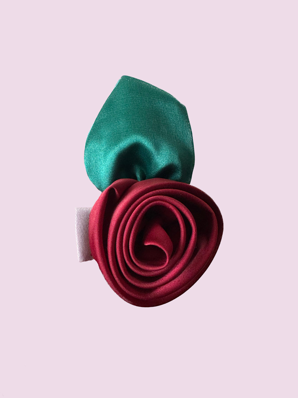 Mini Dark Red Rose Scrunchie