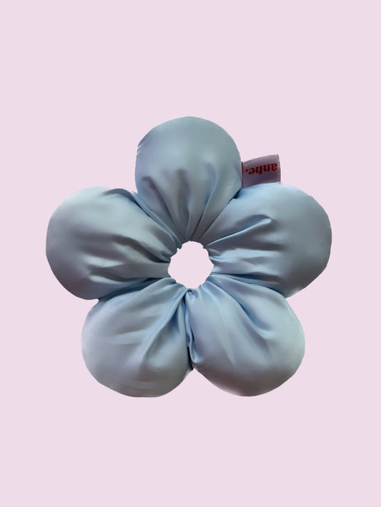 Baby Blue Flower Scrunchie