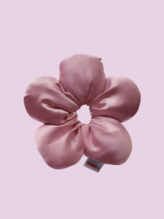 Pink Flower Scrunchie