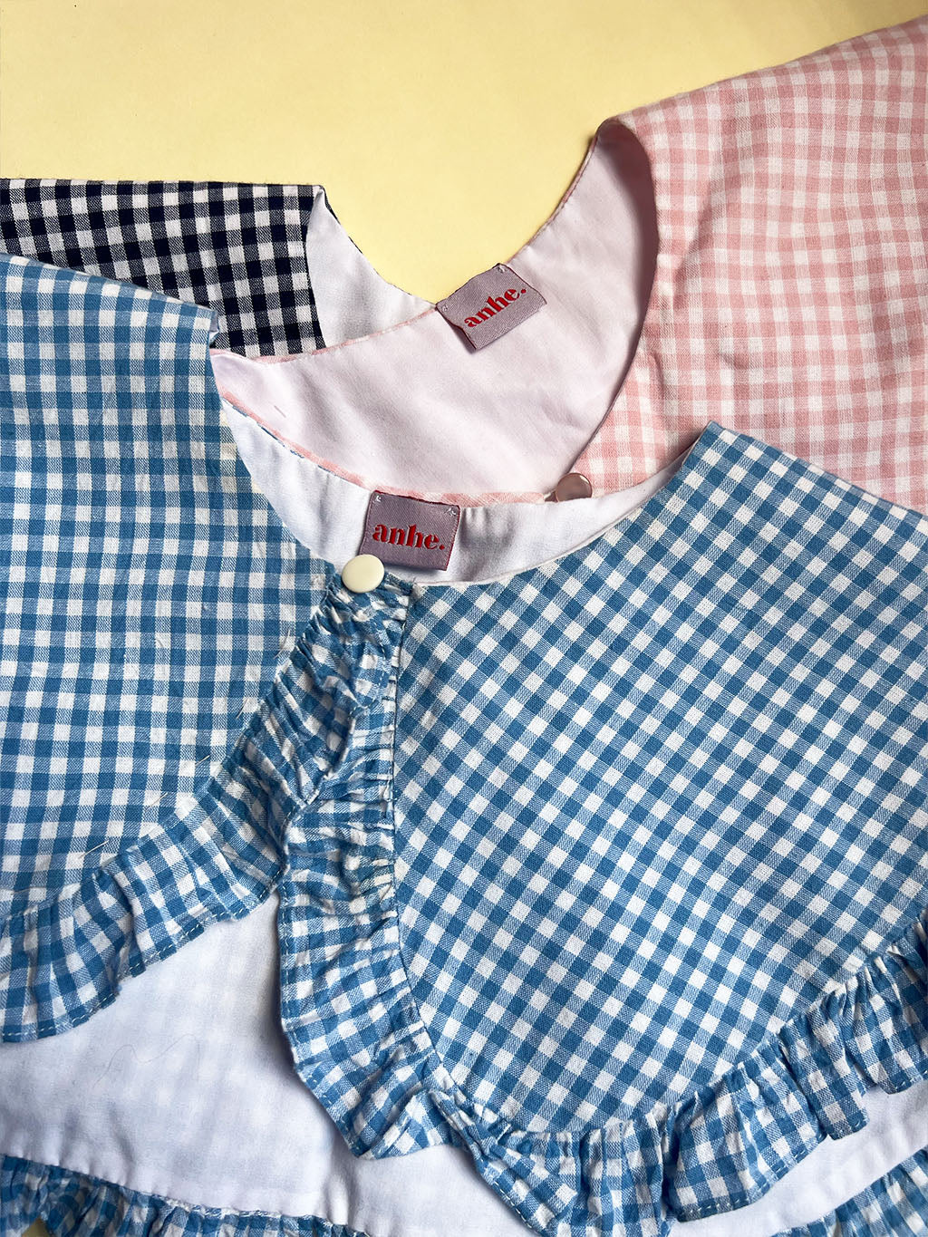 Gingham Baby Blue Collar