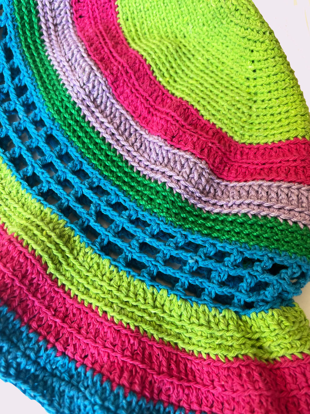 Multicolor Crochet Bucket Hat