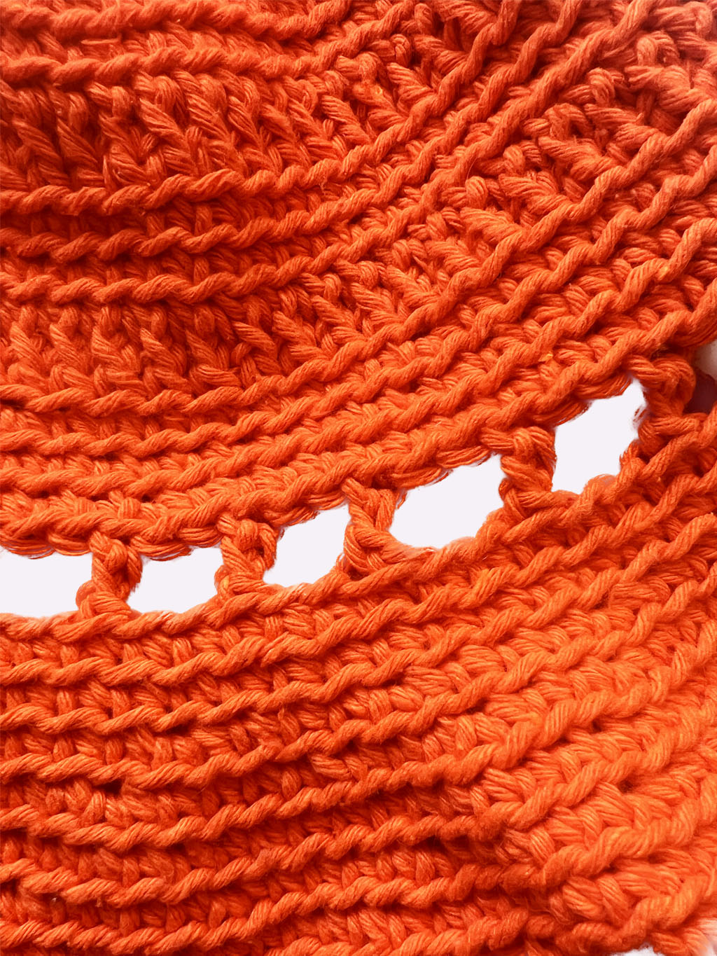 Orange Crochet Bucket Hat