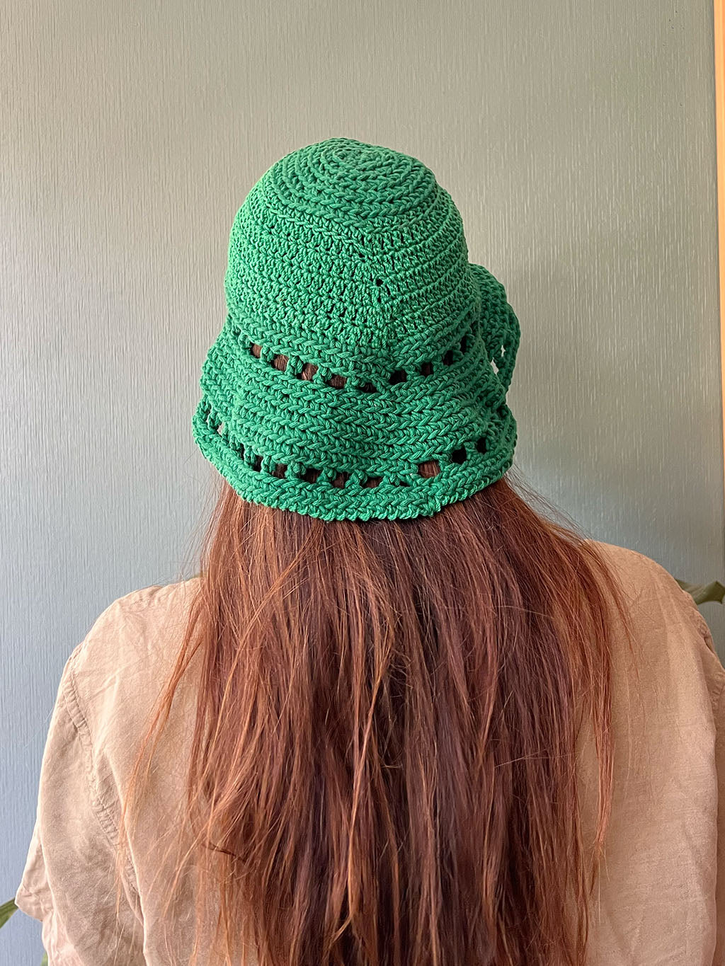 Green Crochet Bucket Hat