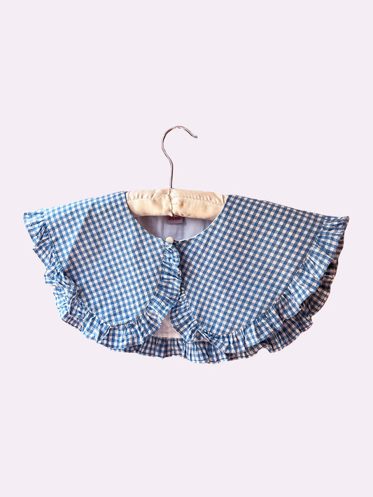 Gingham Baby Blue Collar